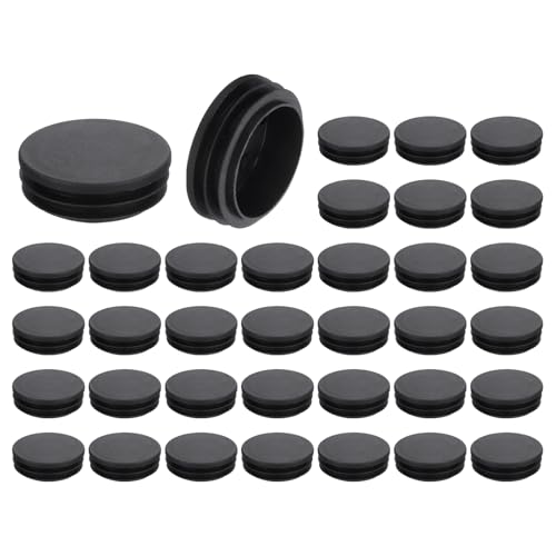 uxcell Round Plastic Plug,45mm(1.77") OD Furniture Leg Pipe Insert 36Pcs