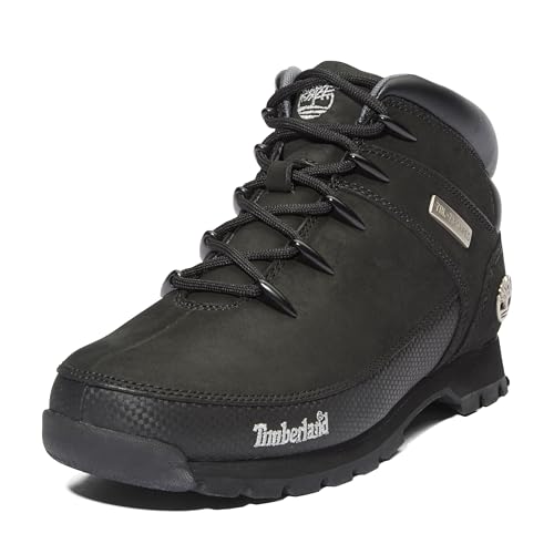 Timberland Men's Euro Sprint Mid Boot, Black, 9.5 M US
