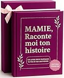 NALKEEZ® Livre Mamie raconte‑moi ton histoire – Cadeau Mamie Carnet à remplir Idée cadeau fête des grands‑mères, anniversaire, Noël Livre souvenir grand‑mère – Mamie je veux connaître ton histoire