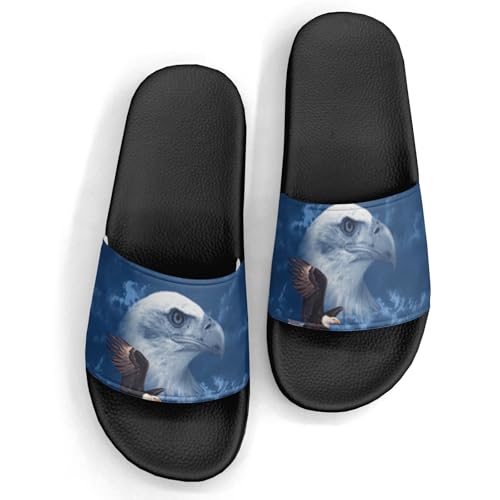 Pitovozu Christmas Deer Slippers for Women Men Comfotable Sandals Non Slip Home Bedroom Pool Shower Outdoor Slide Slippers