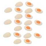 LRXIYODE 30 Pièces Miniature Dollhouse Eggs Set Realistic Plastic Boiled Egg Halves for P...