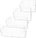 Southern Homewares Wire Under Shelf Storage Basket, 4 Piece Set, White