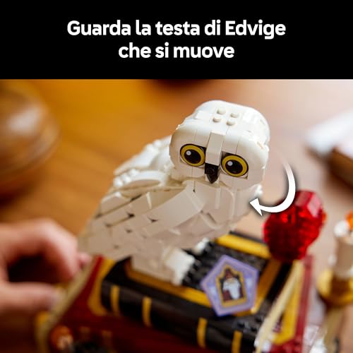 Harry Potter Pietra Filosofale – Edizione del Collezionista - Modellino Fai da Te - Decorazione per la Camera da Letto con Scene del Film, Edvige e 3 Minifigure - Regalo per Fan e Adulti - 76466 - Lego - Immagine 3