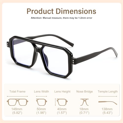 Image of FEISEDY Blue Light Blocking Glasses, Aviator Frame Computer Reading /Gaming /TV /Phones Glasses for Women Men B0165