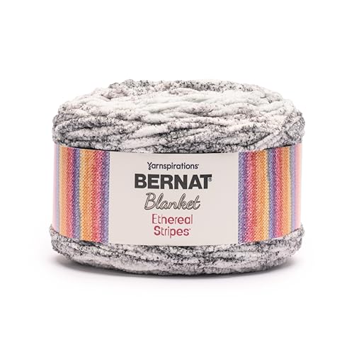Image of Bernat Blanket Ethereal Stripes Cloudy Yarn - 2 Pack of 300g /10.5oz - 100% Polyester - #6 Super Bulky - 220 Yards - Knitting /Crochet