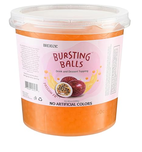 Passion Fruit Boba Pearls, Passion Popping Boba Bursting Boba, Passion