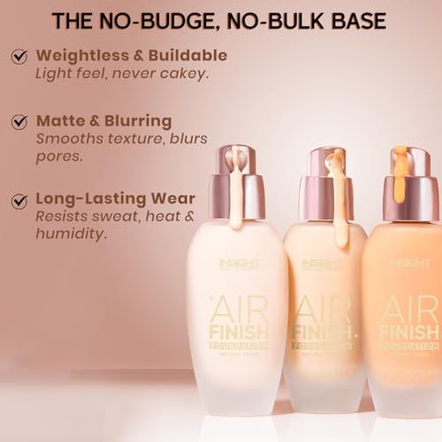 Image of INSIGHT Air Finish Foundation - Melted Biscotti| Airbrushed Matte Finish | Lightweight & Comfortable | Buildable Coverage for Everyday Use | Suitable for All Skin Types - 40g