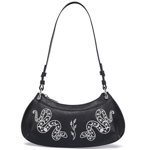 Image of Women's Small Shoulder Bag Goth Y2k Mini Purse with Unique Snake Pattern