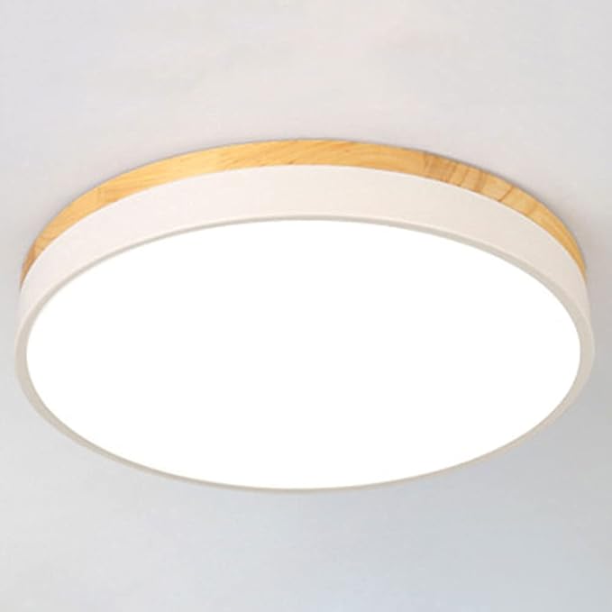 CHENKUI CHENKUI Macaron LED-plafondlamp Eenvoud Inbouwarmatuur Platte Lamp 3-kleuren Dimbare Cirkelverlichting Eenvoudig Te Installeren Plafondverlichting Voor Slaapkamer, Woonkamer, Gang, Studeerkamer