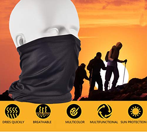 Image of UV Face Cover Neck Gaiter Mask Dust Protection Magic Scarf Wind Bandana Balaclava for Summer Running Fishing 4 PCS