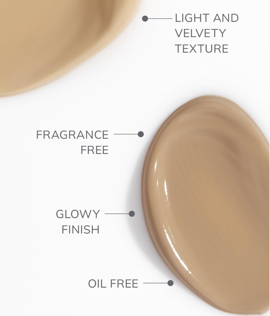 FARMASi Air Glow Foundation – Lightweight Liquid Formula with Hyaluronic Acid for Dewy, Natural-Looking Radiance – Buildable Coverage, Non-Comedogenic, 1 fl oz, C02