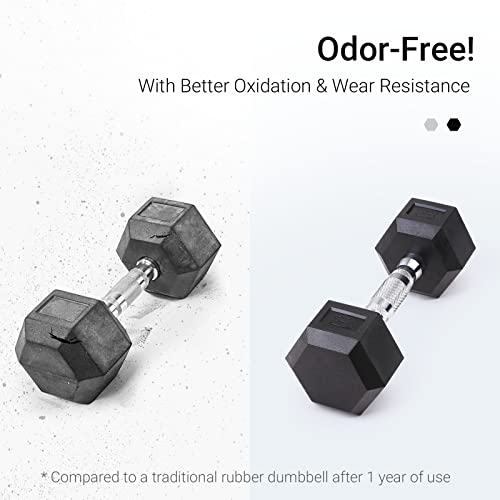 Lionscool Pvc Encased Hex Dumbbell In Pairs Or Single, Premium Hand Weight With Metal Handle For Strength Training, Resistance Training, Build Muscle And Full Body Workout, 5-60Lbs Free Weights (8Lb Pair) #TOP6