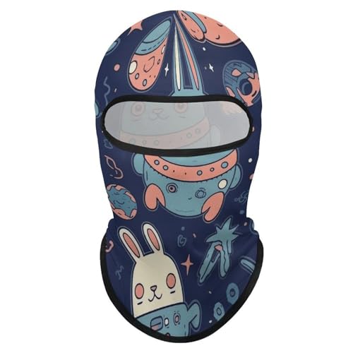Balaclava para hombre y mujer, máscara para esquí en azul y durazno, cubreboca completo para ciclismo y motociclismo miniatura 7