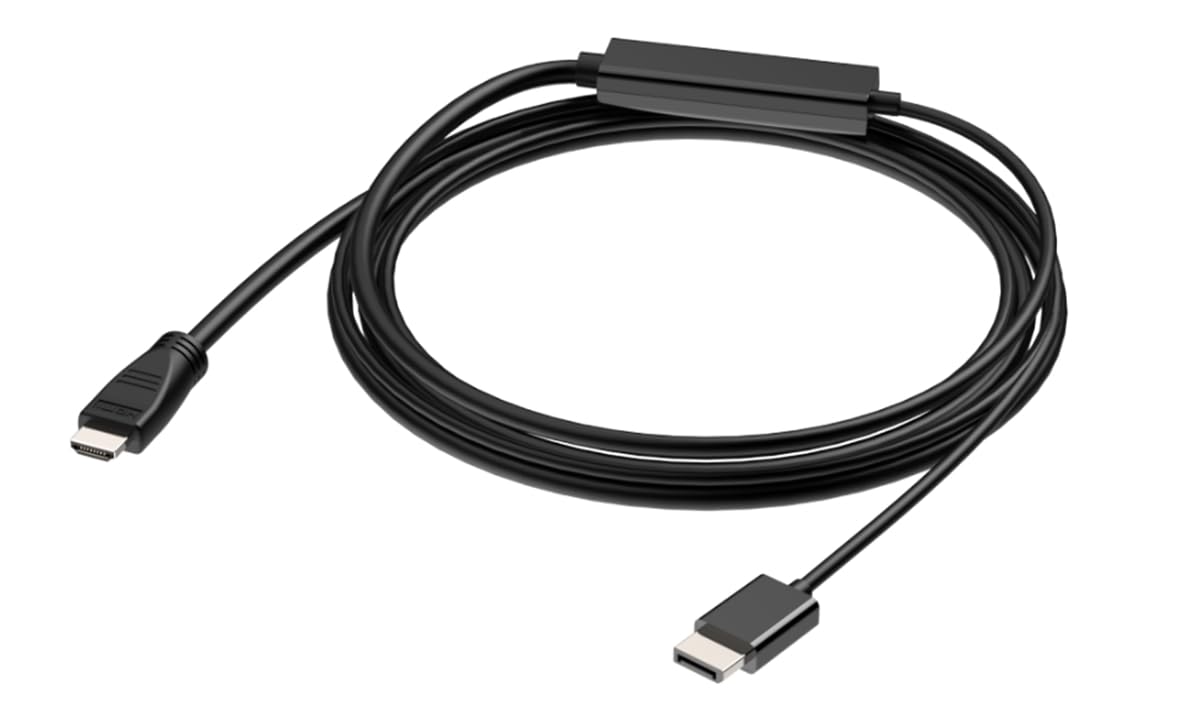 LINK LKCDPH142503 Lot de 3 câbles DisplayPort 1.4 → HDMI 5m – Contacts dorés, 4K×2K 60Hz, 18Gbps, HDR, RGB 4:4:4, double blindage – Compatible PC, ordinateur portable, moniteur, HDTV