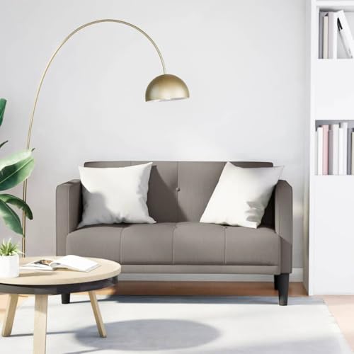 Frdhee Sofá pequeño, sofá de 111 cm, tela para dormitorio, balcón, espacio pequeño, fácil montaje