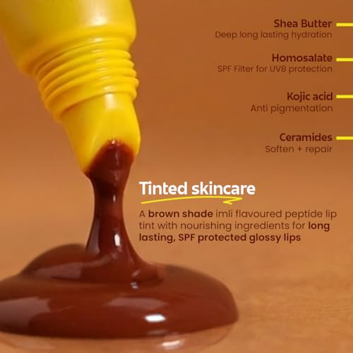 Image of Rivona Naturals Tinted Peptide Lip balm with SPF 30 (Imli Toffee)
