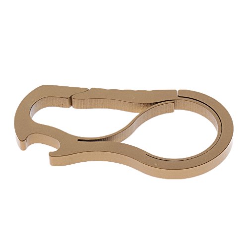 gazechimp Mosquetão De Aço Inoxidável Chaveiro Garrafa De água Fivela Gancho 25KG Backpacking - Bras