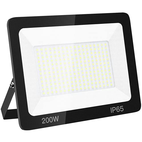 Get Discount Offer Ytiws 200W LED Flood Light Outdoor, 20000lm Super Bright LED Work Light,5000K Daylight White,IP65 Waterproof Outdoor Security Lights for Backyard, Garage, Garden, Lawn,Basketball Court