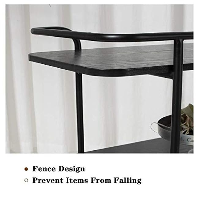 Trolley Kitchen Shelf Serving Cart Trolley 3 Tier Cart with Wheels All Purpose Shelving Lockable Wheels for Home Bar Serving Cart for Home-BN6JzC0f