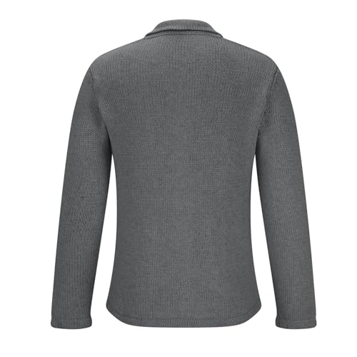 Mens Casual Cashmere Sweaters Single Breasted Stand Collar Long Sleeve Blazers Cable Knit Pullover Winter Sweater4