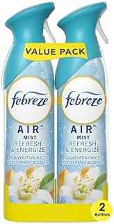 F'ebreze Odor-Fighting, Room Fresheners, Air Effects, Air Freshener Spray, Air Freshener Mist,8.8Ounce,2 Count (Pack of 1) (Zesty Orange Blossom)