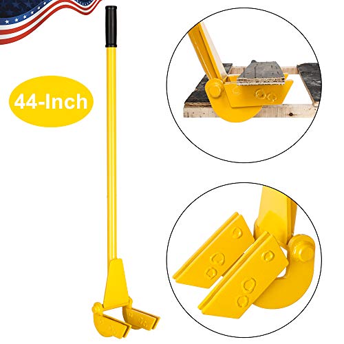 TUFFIOM 44-Inch Pallet Buster Tool with Extended Padded Handle & Free Nail Puller|