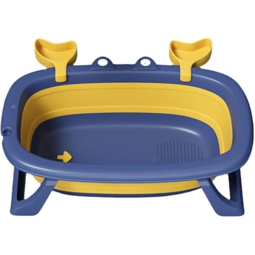 「FLYKING」ペット バスタブ 折りたたみたらい 折りたたみ式犬用品 収納 コンパクト バスタブ ペット用バスタブ柔らかいクッション付きのポータブル子犬用バスタブ簡単にお風呂に入れて簡単に保管できる小型および中型ペット用の犬用バスタブ排水穴付き (ブル