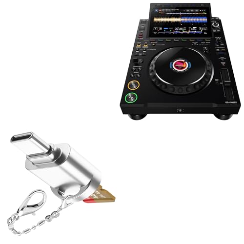 BoxWave Adapter Compatible with AlphaTheta CDJ-3000X - Micro SD Card miniReader, USB Type-C OTG Reader USB3.0 Adapter Keychain - Metallic Silver