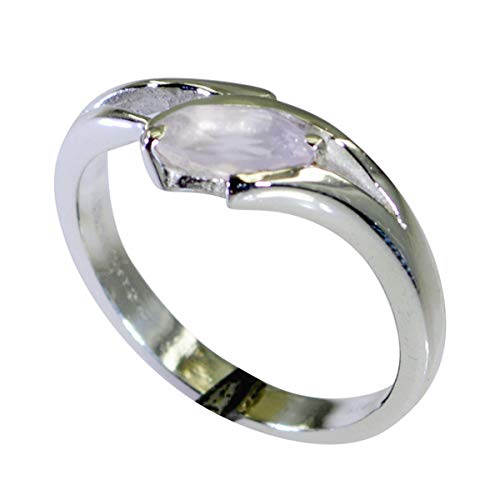 Bague en argent sterling 925 anti-allergie avec pierre marquise durable