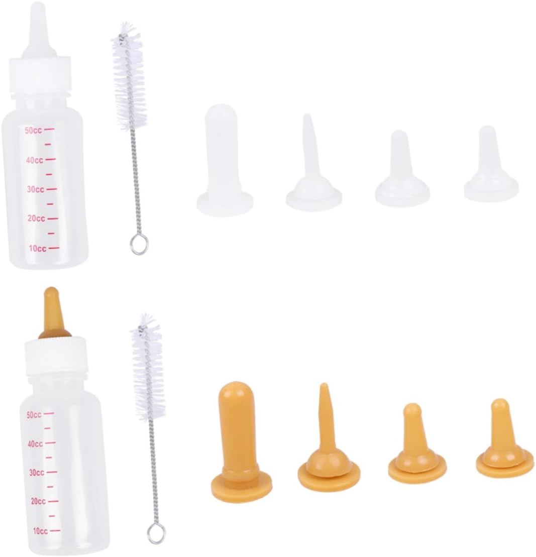 1set Pet Feeding Bottle Kit Nursing Bottles Brush for Cats Dogs Safe Portable Pet Supplies