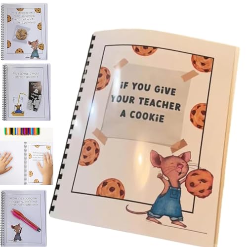 KAFJED If You Give Your Teacher a Cookie Book, Teacher Appreciation Gift Book, Creative and Thoughtful Gift for Teacher,If You Give Your Teacher, white