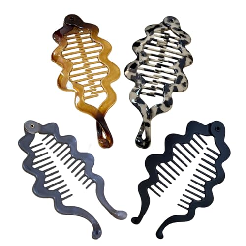 Clips de plátano para el cabello ergonómicos para sujetar el moño sin tirones
