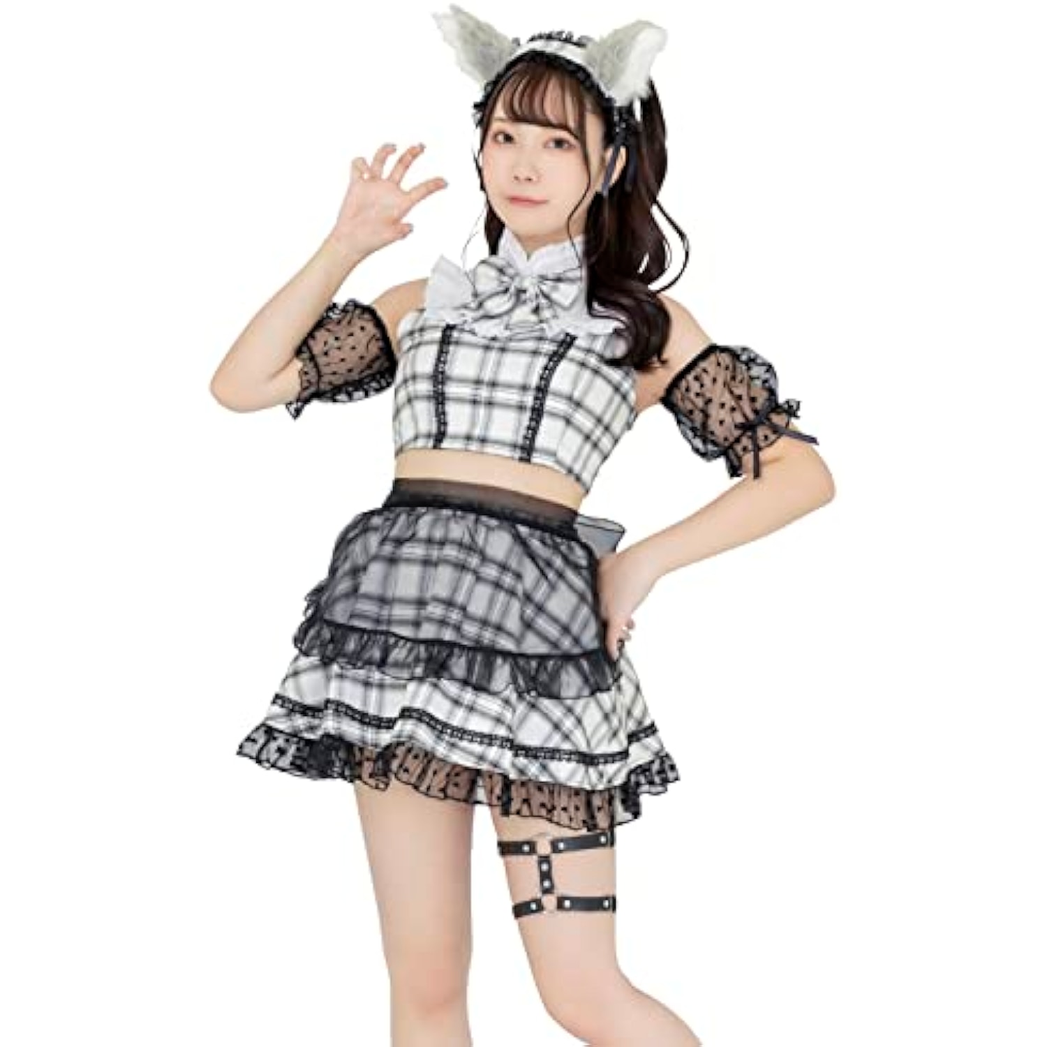 クリアストーン(Clearstone) リリカルパレット コスプレ ハロウィン アッシュウルフメイド レディース グレー 詳細画像1