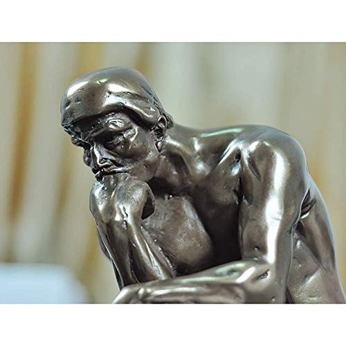 Desktop Ornaments Art Decor For Living Room Office Coffee Study,Bronze The Thinker Statues Crafts,Handmade Sculptures By Auguste Rodin Bronze 20X10X8Cm(8X4X3Inch) #TOP6