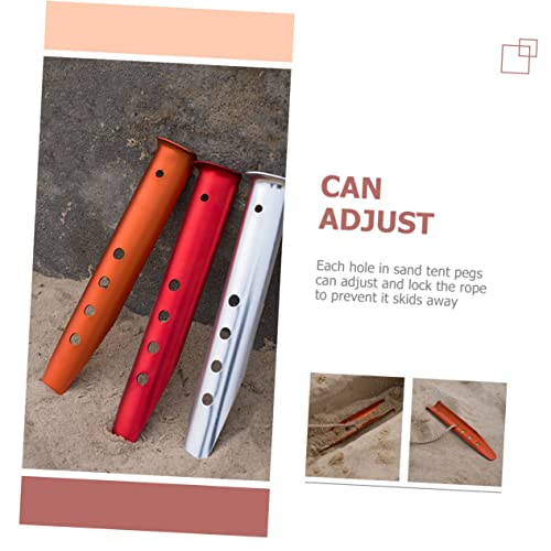 8 piezas Estacas para Tienda de Campaña de Aleación de Aluminio Naranja para Exterior Gama Profesional miniatura 2