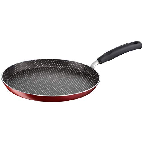 Tefal Simply Chef 26 cm Flat Tawa | Resist Plus Non-Stick Coating | Silicon Non-Slip Handle | Easy Cooking & Cleaning | Two Way Coating | 100% Safe Non-Stick Coating (PFOA Safe)