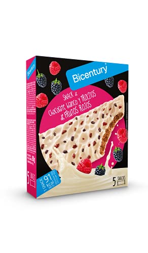 Bicentury Barrita Cereal Choco Blanco Frutos Rojos, 8 Unidades