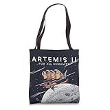 Artemis 2 Crew Moon Mission Crew & Orion Spacecraft Art Tote Bag
