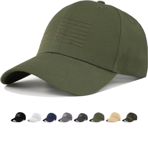 Image of American Flag Baseball Hat - XL, XXL, 3XL Plus /Regular Size Men's Cotton Structured Patriotic Ball Cap