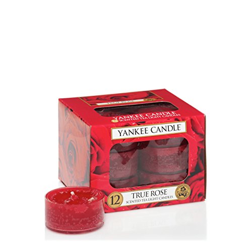 Yankee Candle True Rose Tealight Candles, Tea Light (X12), Red #TOP3