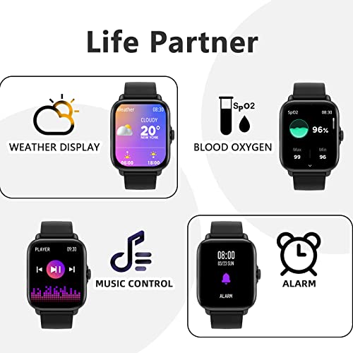 Smart Watch (Answer/Make Call), 1.7" Smartwatch Fitness Tracker For Android And Ios Phones With Heart Rate Sleep Tracking, 28 Sport Modes, Blood Oxygen, Ai Voice Control,Fitness Watch For Women Men #TOP5