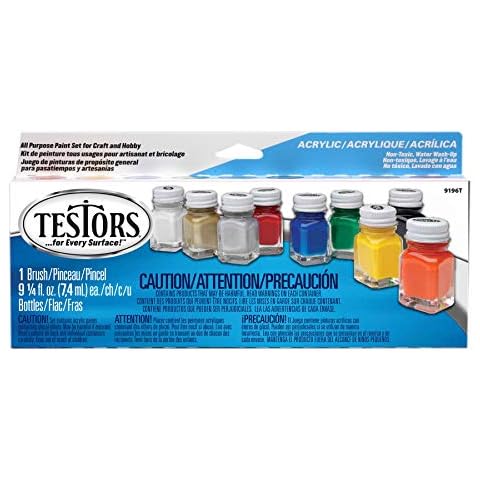 Testors Acrylic Value Finishing Paint Set - 9196T,Multicolor Cover
