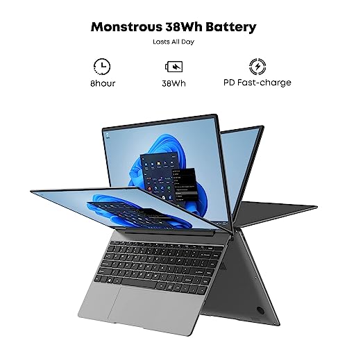 Chuwi Windows 11 Laptop With 8Gb Ram 256Gb Ssd, 14 Inch 2K Ips Display, Intel N5100 Quad Core Processor, Wifi 6, Backlit Keyboard, Usb-C, Ultra Thin And Light Notebook Computer (Gemibook Pro) #TOP4