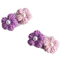 Amazon.co.jp: 犬 ヘアアクセサリーダブル フラワー お花 パッチン