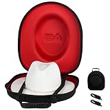 Anysiny Hat Box for Travel-Crush Proof Hat Travel Case for Cowboy Hats Holder Storage Box Organizer Cap Carrier with Adjustable Carry Strap (Red 01)