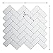 Truu Design Self-Adhesive Peel and Stick Accent Wall Tiles Set for Kitchen Backsplash, Bathroom, and Living Room