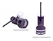 IMMANUEL Float Premium MS Acrylic Toilet Brush With Canister Holder | Purple | Modern Home Decor