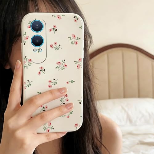 Compatible con OnePlus Nord CE4 Lite 5G Funda TPU y Silicona con Pequeñas Flores Aromáticas