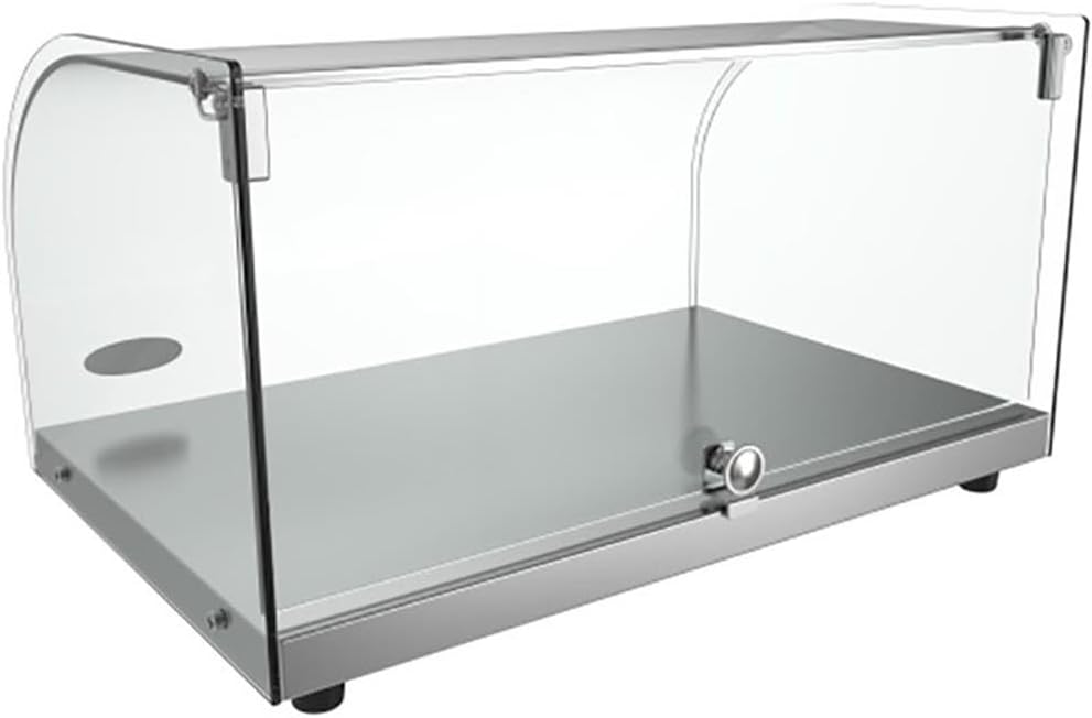 Pemberly Row 22" Glass/Stainless Steel Countertop Bakery Display Case in Clear