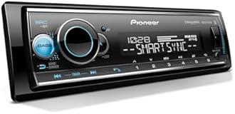 Pioneer MVH-S522BS Bluetooth Car Stereo with USB/AUX Inputs, Pioneer Smart Sync, and Hands-Free Calling for Enhanced in-Car Audio Experience.
